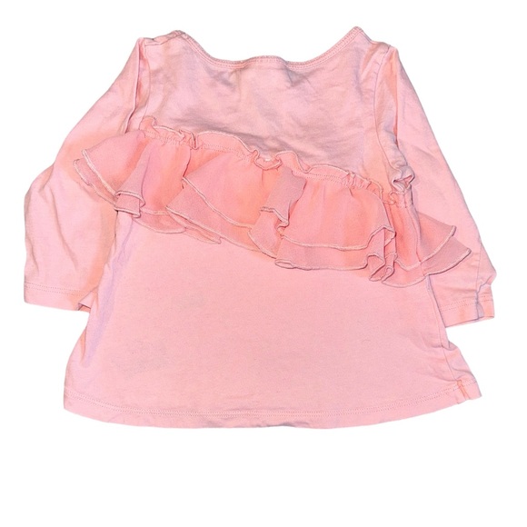 Juicy Couture Pink Long Sleeve Ruffle Blouse Size 6-12 Months - Picture 5 of 6